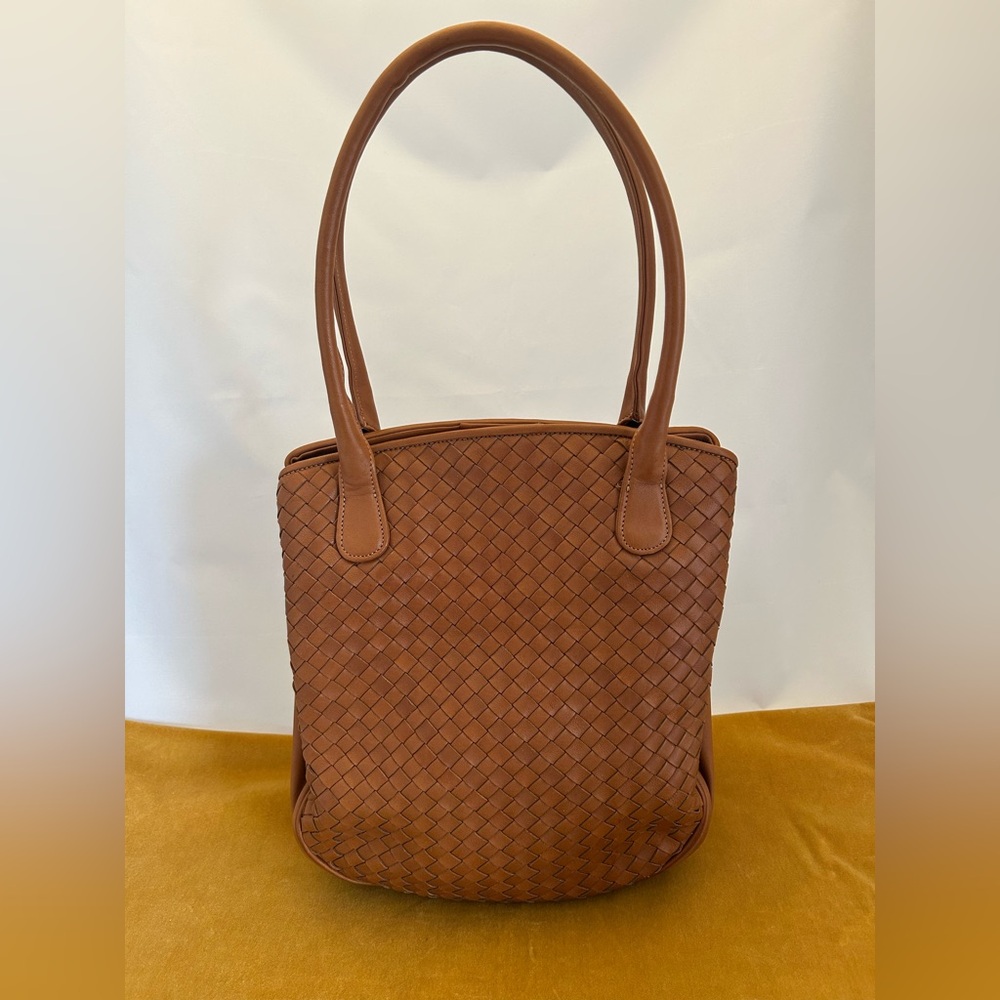 Lalo Made in Italy Woven Leather Tote